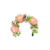 Peach Color Rose Flower Gajra For Women Hair Pin (HRP228PCH)