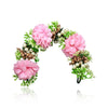 Pink Color Rose Flower Gajra For Women Hair Pin (HRP228PNK)