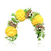 Yellow Color Rose Flower Gajra For Women Hair Pin (HRP228YLW)