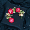 Dark Pink Color Rose Flower Gajra For Women Hair Pin (HRP229DPNK)