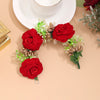 Maroon Color Rose Flower Gajra For Women Hair Pin (HRP229MRN)