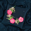 Pink Color Rose Flower Gajra For Women Hair Pin (HRP229PNK)