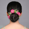 Pink Color Rose Flower Gajra For Women Hair Pin (HRP229PNK)