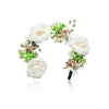 White Color Rose Flower Gajra For Women Hair Pin (HRP229WHT)