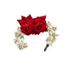 Maroon Color Rose Flower Gajra For Women Hair Pin (HRP230MRN)