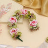 Pink Color Rose Flower Gajra For Women Hair Pin (HRP232PNK)