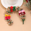 Multi Color Flower Gajra For Women Hair Pin (HRP260MLT)