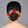 Red Color Flower Gajra For Women Hair Pin (HRP260RED)