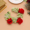 Red Color Flower Gajra For Women Hair Pin (HRP263RED)