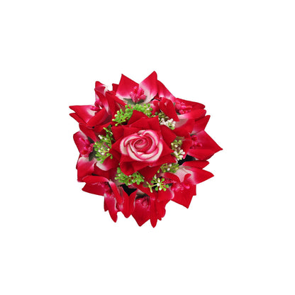 Rani Color Rose Flower Hair juda//Bun (HRP268RNI)
