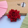 Maroon Color 12 Pieces Of Rose Floral Hair Pin (HRPCMB250)