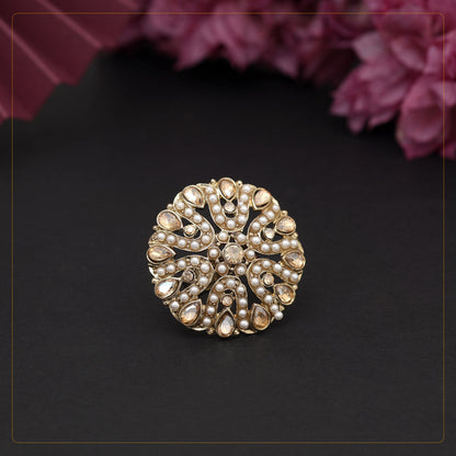 Gold Color Combo of 12 Pieces Of Finger Rings (KBSRCMB219)