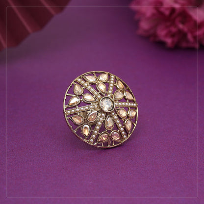 Gold Color Combo of 12 Pieces Of Finger Rings (KBSRCMB233)