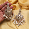 Gold Color Pakistani Kundan Earrings (KDE1001GLD)