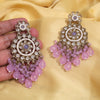 Light Purple Color Kundan Earrings (KDE1002LPRP)