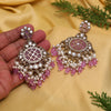 Light Purple Color Kundan Earrings (KDE1003LPRP)