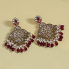 Magenta Color Kundan Earrings (KDE1003MNT)