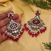 Rani Color Kundan Earrings (KDE1003RNI)