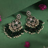 Green Color Pakistani Kundan Earrings (KDE1004GRN)