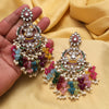 Multi Color Pakistani Kundan Earrings (KDE1004MLT)