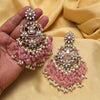 Pink Color Pakistani Kundan Earrings (KDE1004PNK)