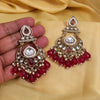 Magenta Color Kundan Earrings (KDE1005MNT)