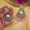 Pink Color Kundan Earrings (KDE1005PNK)