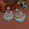 Firozi Color Kundan Earrings (KDE1006FRZ)