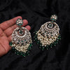 Green Color Kundan Earrings (KDE1006GRN)