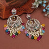 Multi Color Kundan Earrings (KDE1006MLT)