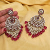 Magenta Color Kundan Earrings (KDE1006MNT)