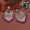 Purple Color Kundan Earrings (KDE1006PRP)