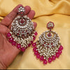 Rani Color Kundan Earrings (KDE1006RNI)