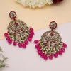 Rani Color Kundan Earrings (KDE1006RNI)