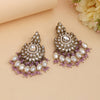 Light Purple Color Kundan Earrings (KDE1007LPRP)