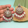 Rani Color Kundan Earrings (KDE1007RNI)