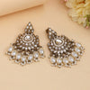 White Color Kundan Earrings (KDE1007WHT)