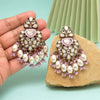 Light Purple Color Kundan Earrings (KDE1008LPRP)