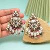 Multi Color Kundan Earrings (KDE1008MLT)