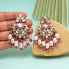 Rani Color Kundan Earrings (KDE1008RNI)