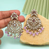 Light Purple Color Kundan Earrings (KDE1009LPRP)