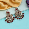 Maroon Color Kundan Earrings (KDE1009MRN)