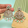 Pink & Pista Green Color Kundan Earrings (KDE1009PNKPGRN)