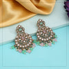 Pink & Pista Green Color Kundan Earrings (KDE1009PNKPGRN)