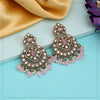 Pink Color Kundan Earrings (KDE1009PNK)