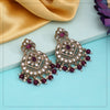 Purple Color Kundan Earrings (KDE1009PRP)