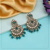 Rama Green Color Kundan Earrings (KDE1009RGRN)