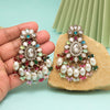 Multi Color Kundan Earrings (KDE1010MLT)