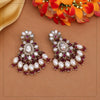 Magenta Color Kundan Earrings (KDE1010MNT)