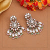 Pink & Pista Green Color Kundan Earrings (KDE1010PNKPGRN)